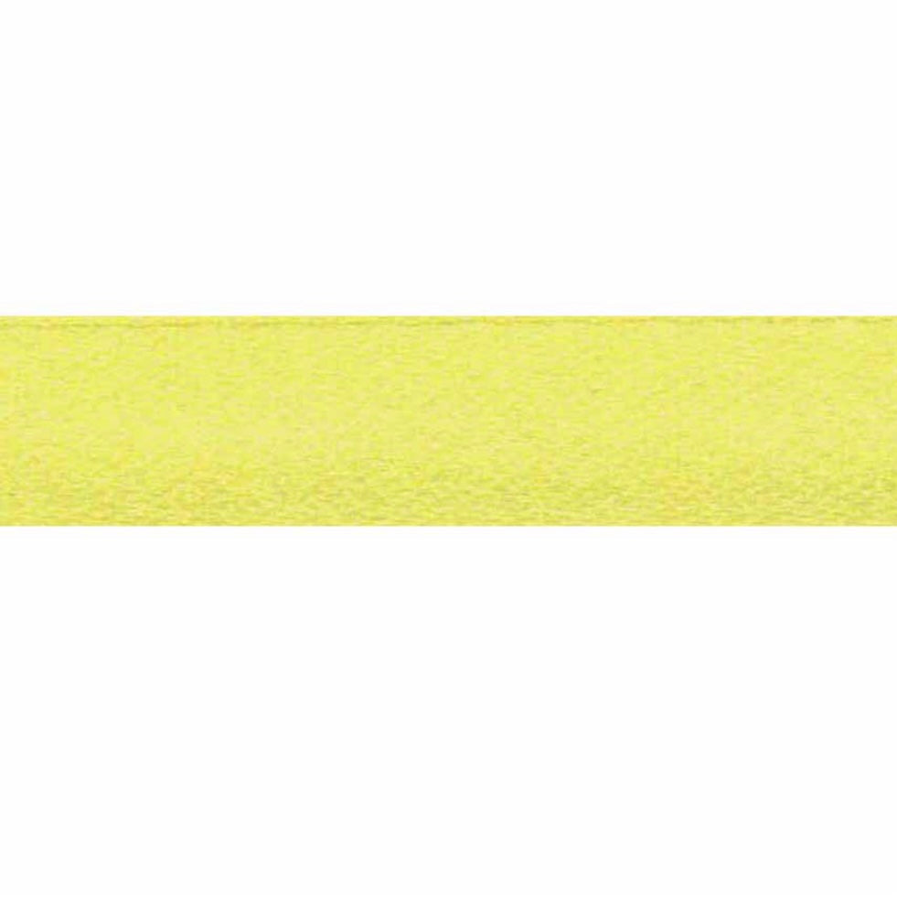 Double Sided Satin Ribbon - 6mm x 4m - Baby Yellow