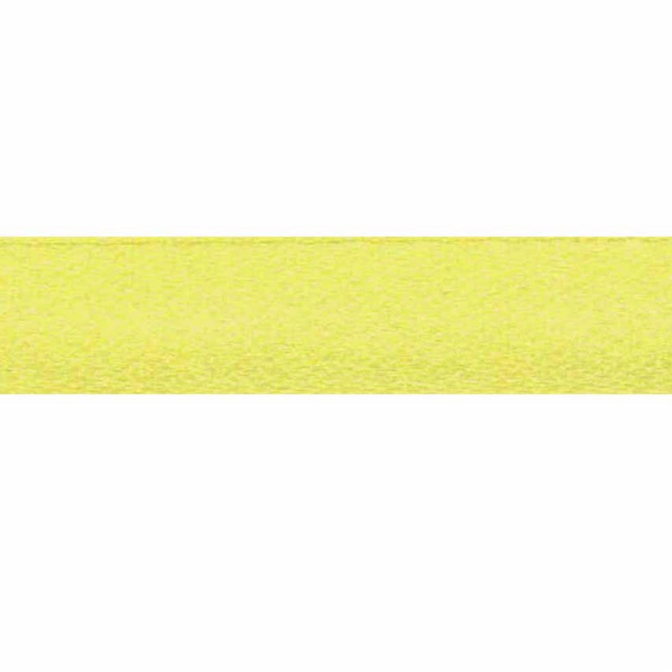 Double Sided Satin Ribbon - 6mm x 4m - Baby Yellow