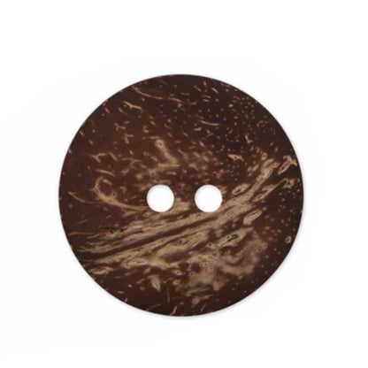 Two Hole Coconut Button -  51mm - Brown - 1 Count