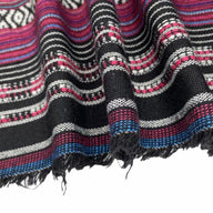 Woven Polyester - Striped Aztec  - Pink / Black