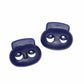 Plastic Two Hole Cord Stops - Navy - 2 pcs