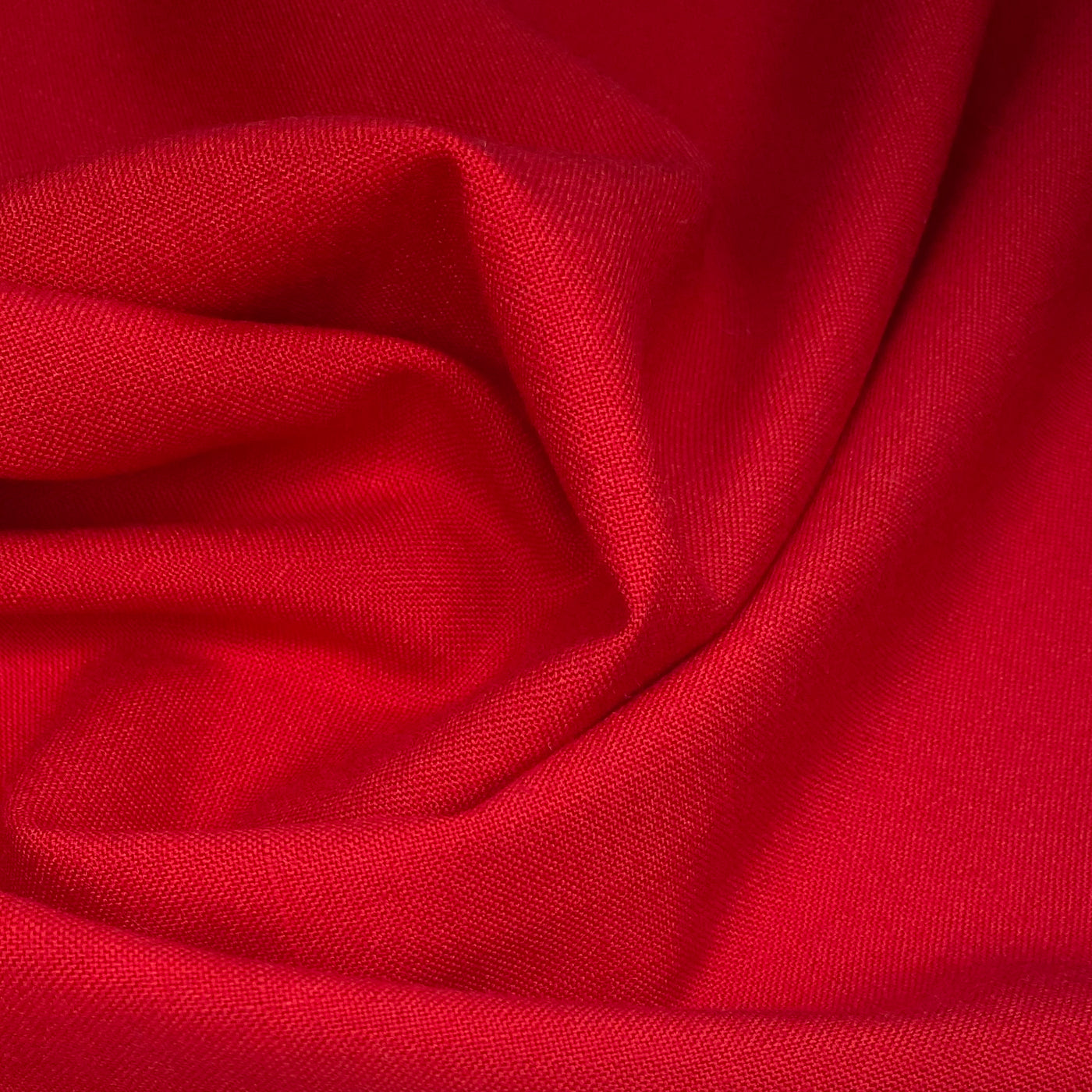 Cotton/Polyester Blend - Linen Look - Red