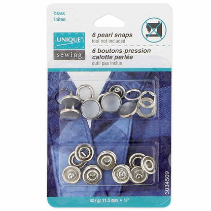 Pearl Snaps - 11.5mm (1/2″) - Smoke - 6 Sets