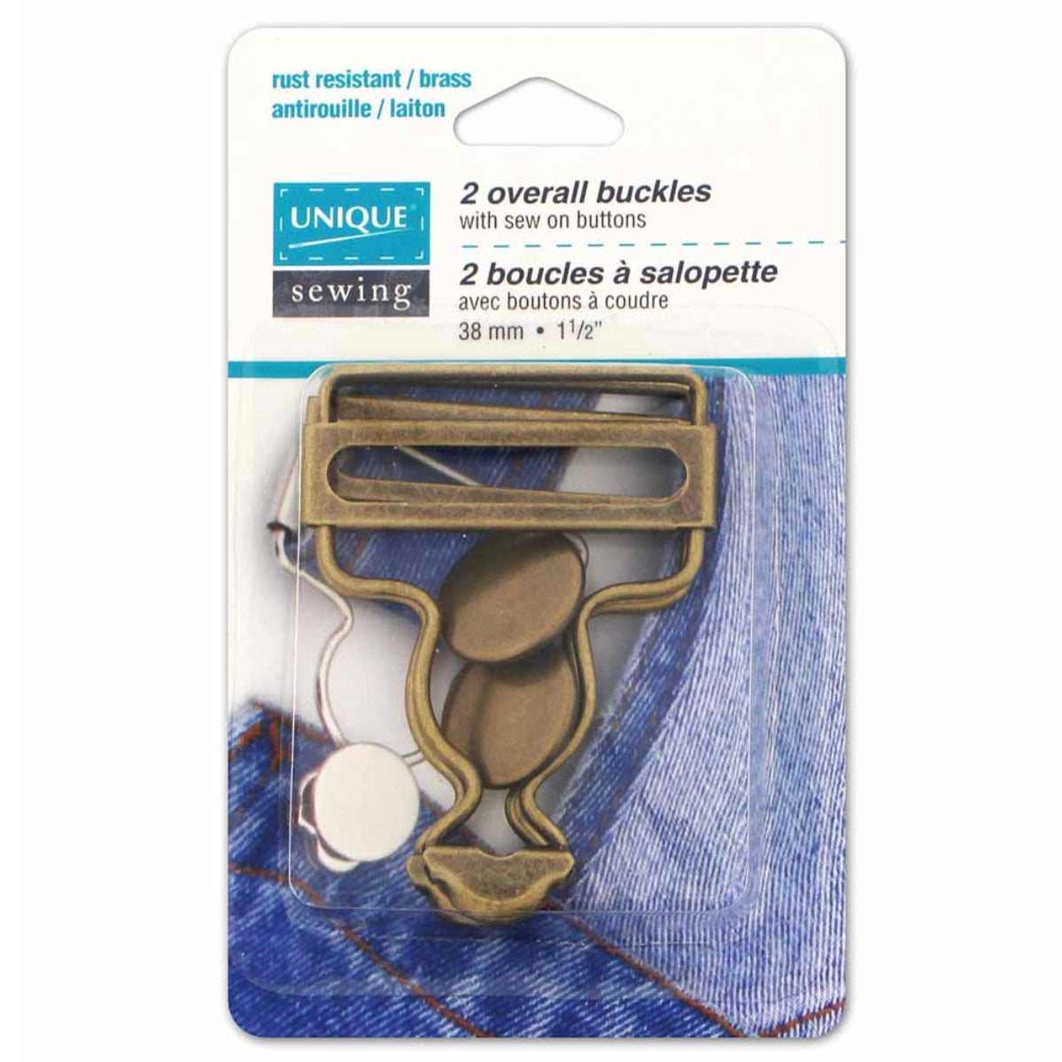 Overall Buckles - 2 pcs - Silver - 25mm