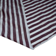 Yarn Dyed - Striped Cotton - White/Burgundy