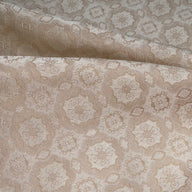Polyester Satin Brocade - Beige/Ivory