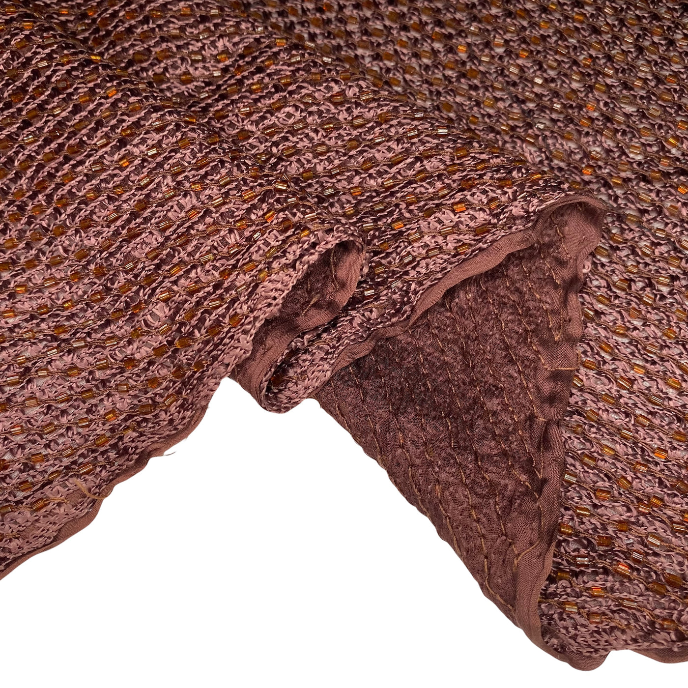 Beaded Silk - Brown