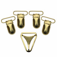 Suspender Set - 25mm (1”) - Gold - 5pcs