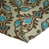 Printed Cotton Voile - Beige/Brown/Blue