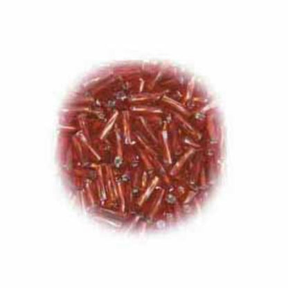 Twisted Bugle Beads - 7mm - Red