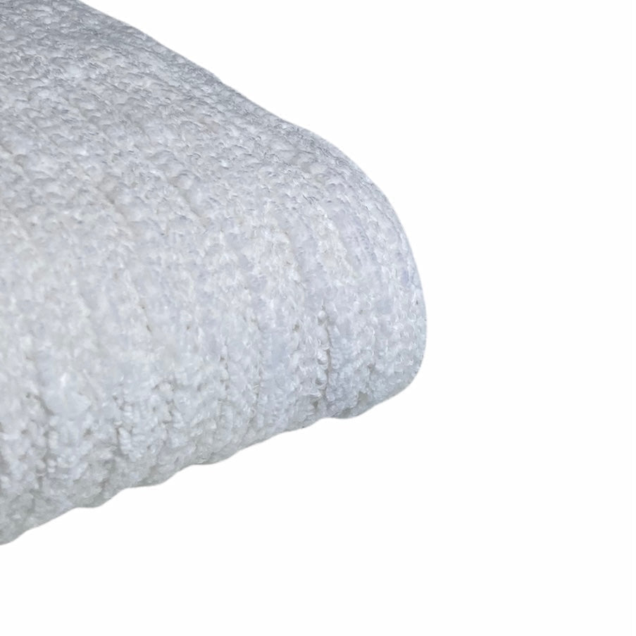 Chenille Polyester Knit - White