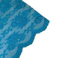 Floral Corded Lace with Scalloped Edges - Neon Pink