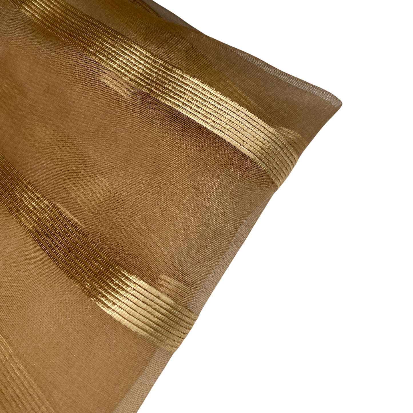 Striped Silk Organza - 53” - Gold