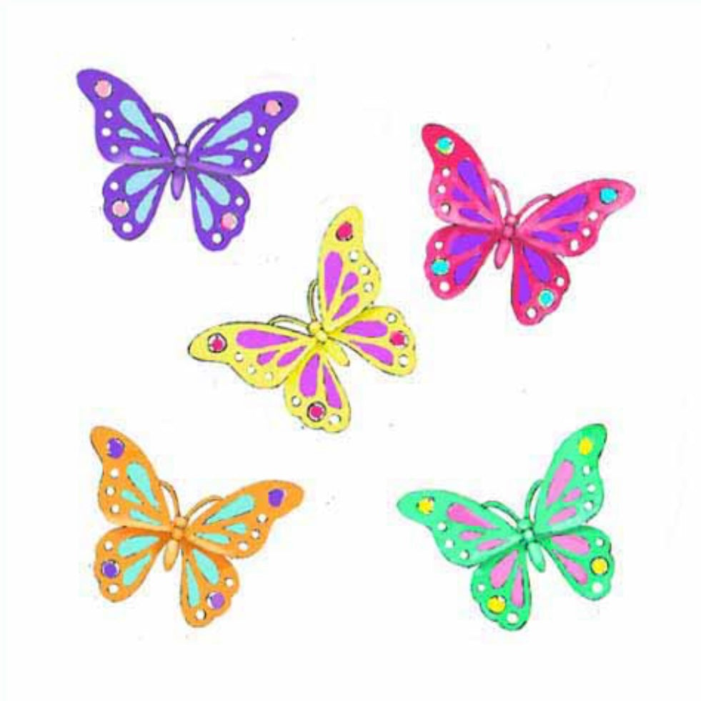 Novelty Buttons - Butterflies - 5 pcs