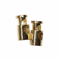 Metal Cord Stops - Gold - 2 pcs