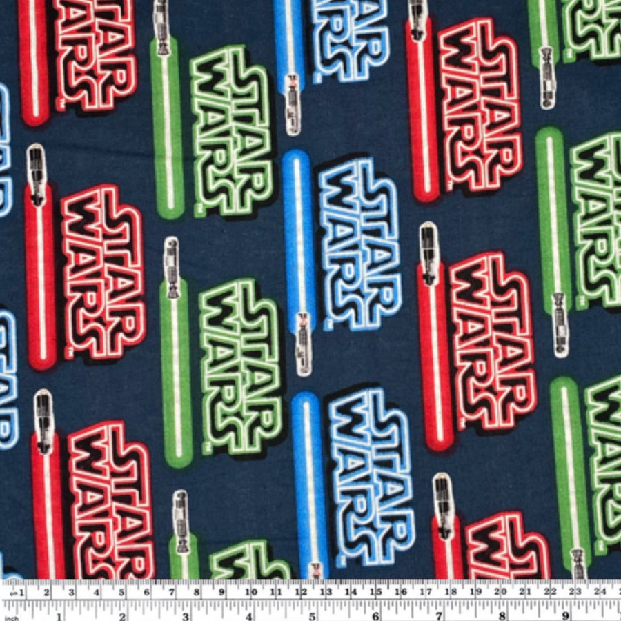 Quilting Cotton - Star Wars Lightsabers - 44”