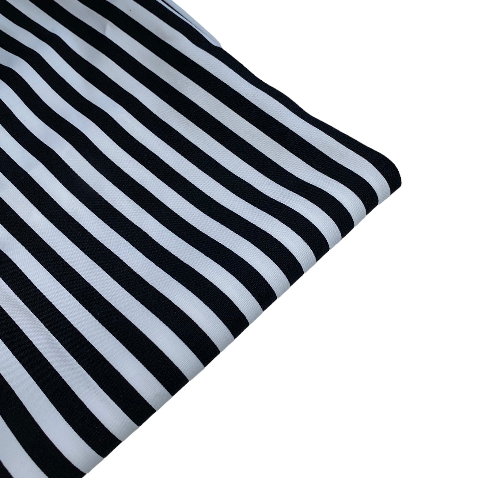 Striped Mercerized Cotton - 60” - Black/White