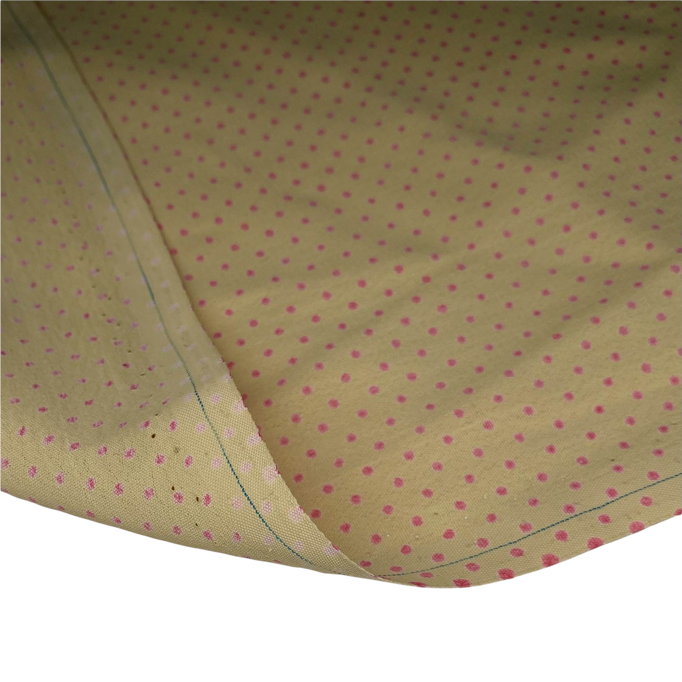 Polka Dot Silk Crepe - 44" - Yellow/Pink