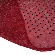 Faux Sequin Shiny Confetti Dot Knit - 42” - Red/Silver