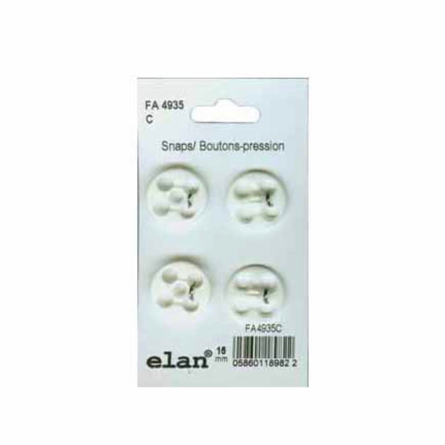 Fashion Snaps - 16mm (5/8”) - White