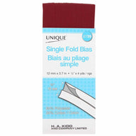 Single Fold Bias Tape - 12mm x 3.7m