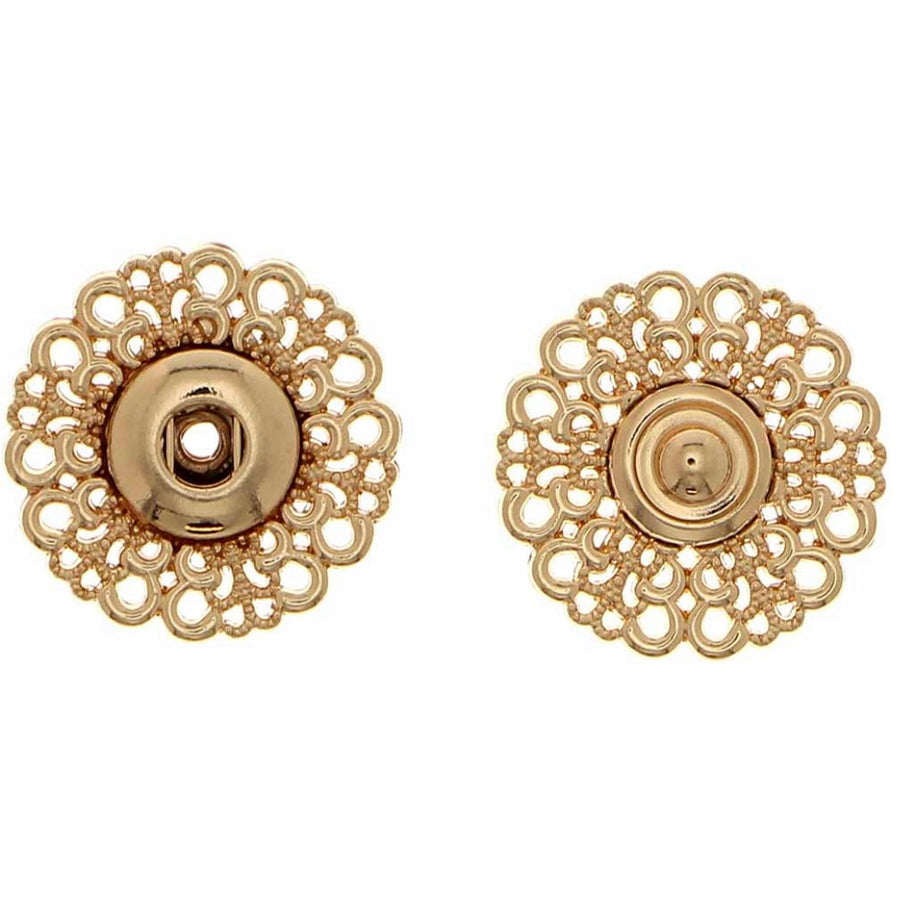 Decorative Snap Fastener - 25mm - 1 set - Gold