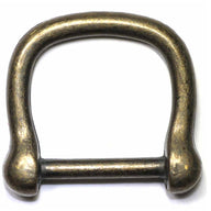 Fashion Metal D-Rings - 25mm (1″) - Antique Gold - 2 pcs.