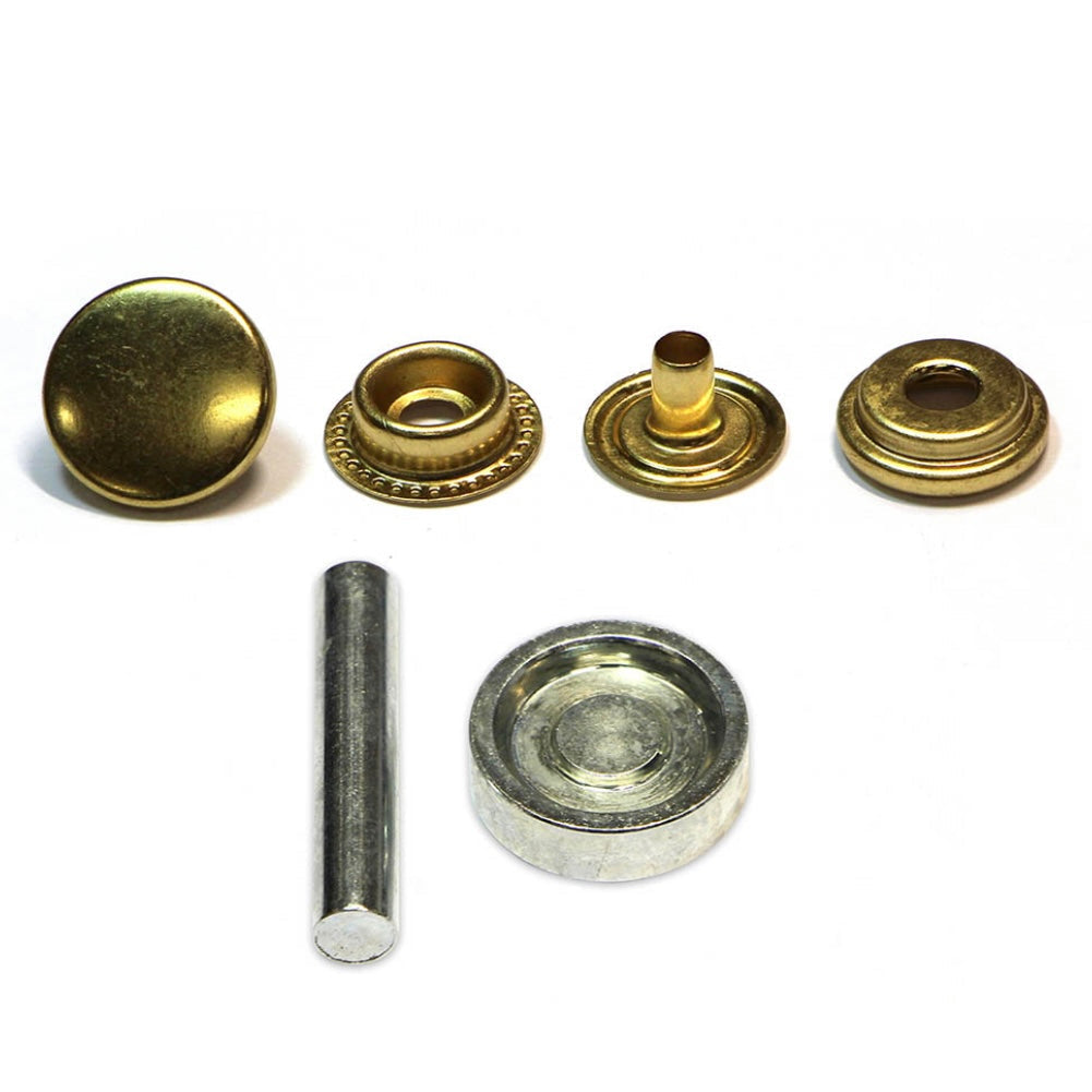 Heavy Duty Snaps with Tool - 15mm (5/8″) - 8 sets - Black