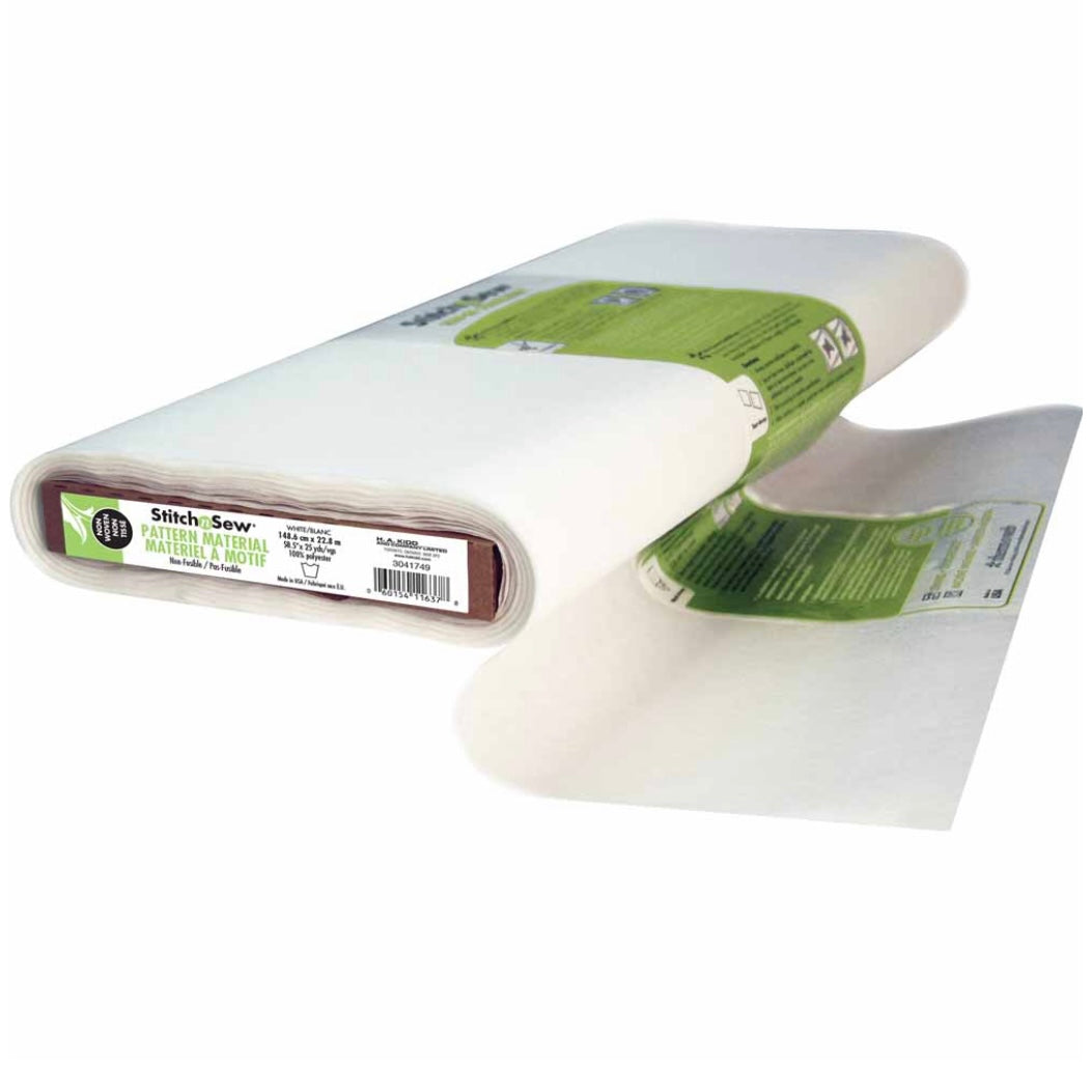 Sew In Nonwoven Pattern Material - White - 60”
