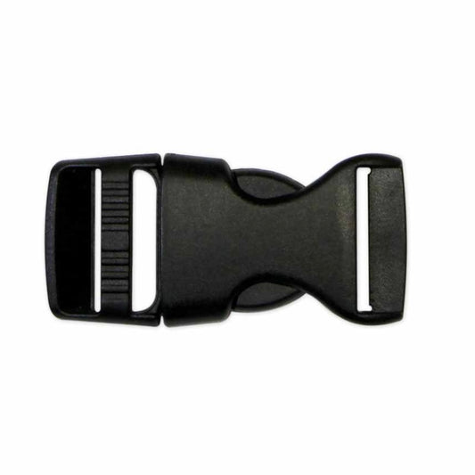 Single Adjust Parachute Buckle - Plastic - 19mm (3/4″) - Black