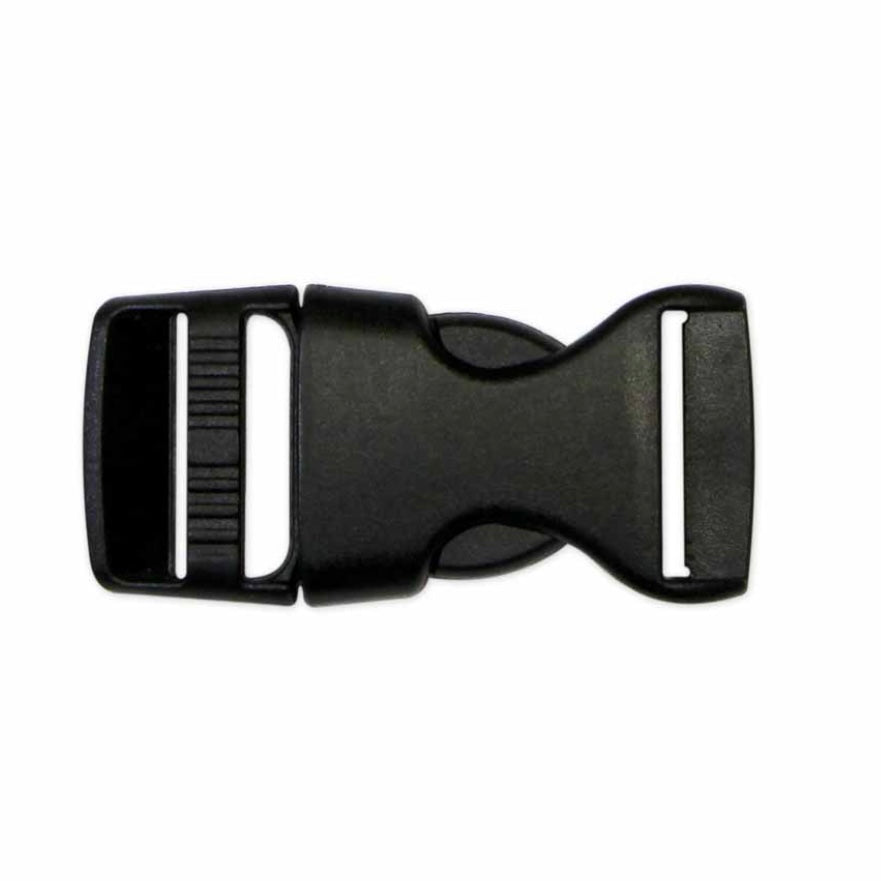 Single Adjust Parachute Buckle - Plastic - 19mm (3/4″) - Black