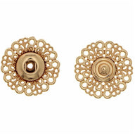 Decorative Snap Fastener - 22mm - 1 set - Gold