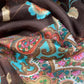 Paisley China Silk - 54” - Brown/Blue