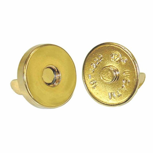No-Sew Magnetic Closure - 14mm - Silver - 1 set