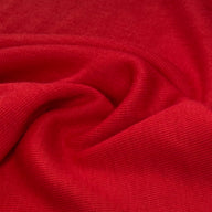 Polyester/Cotton Tubular Rib Knit - Red