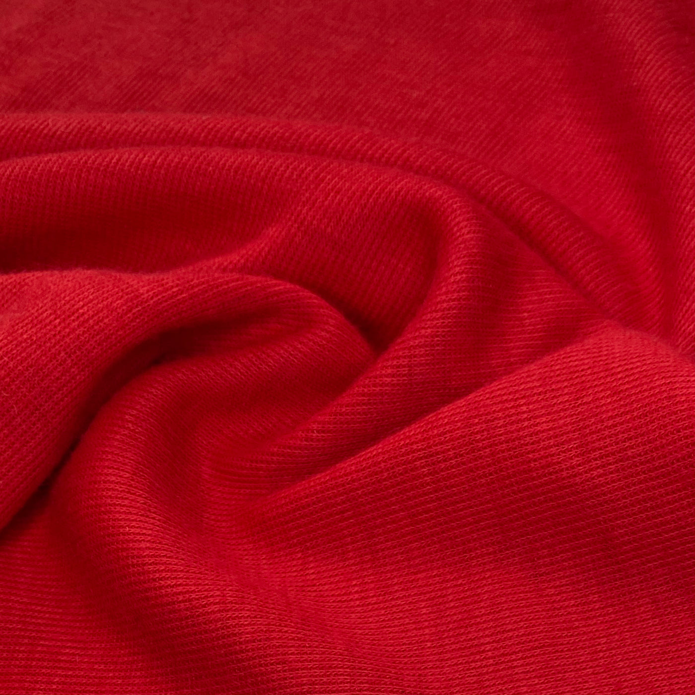 Polyester/Cotton Tubular Rib Knit - Red