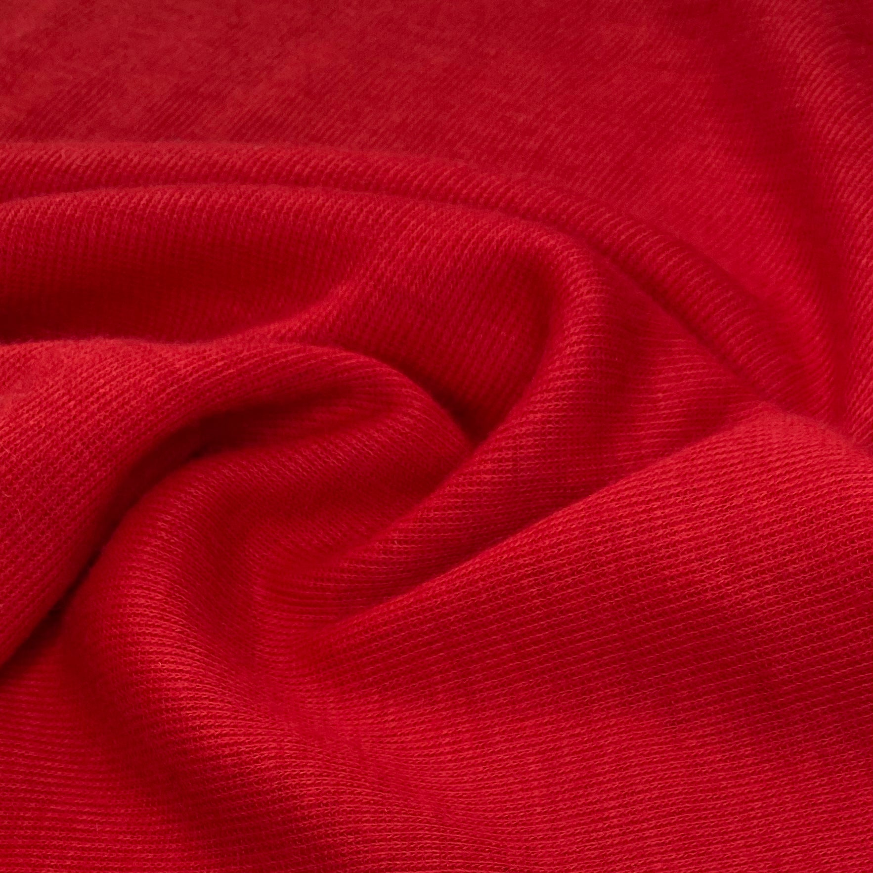Polyester/Cotton Tubular Rib Knit - Red