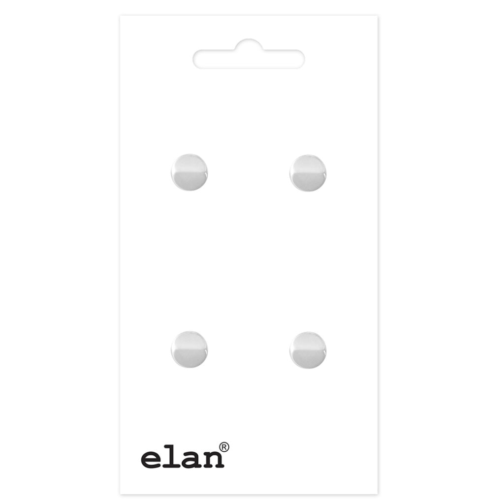Shank Button - Plastic - 12mm (1/2”) - White - 4 count