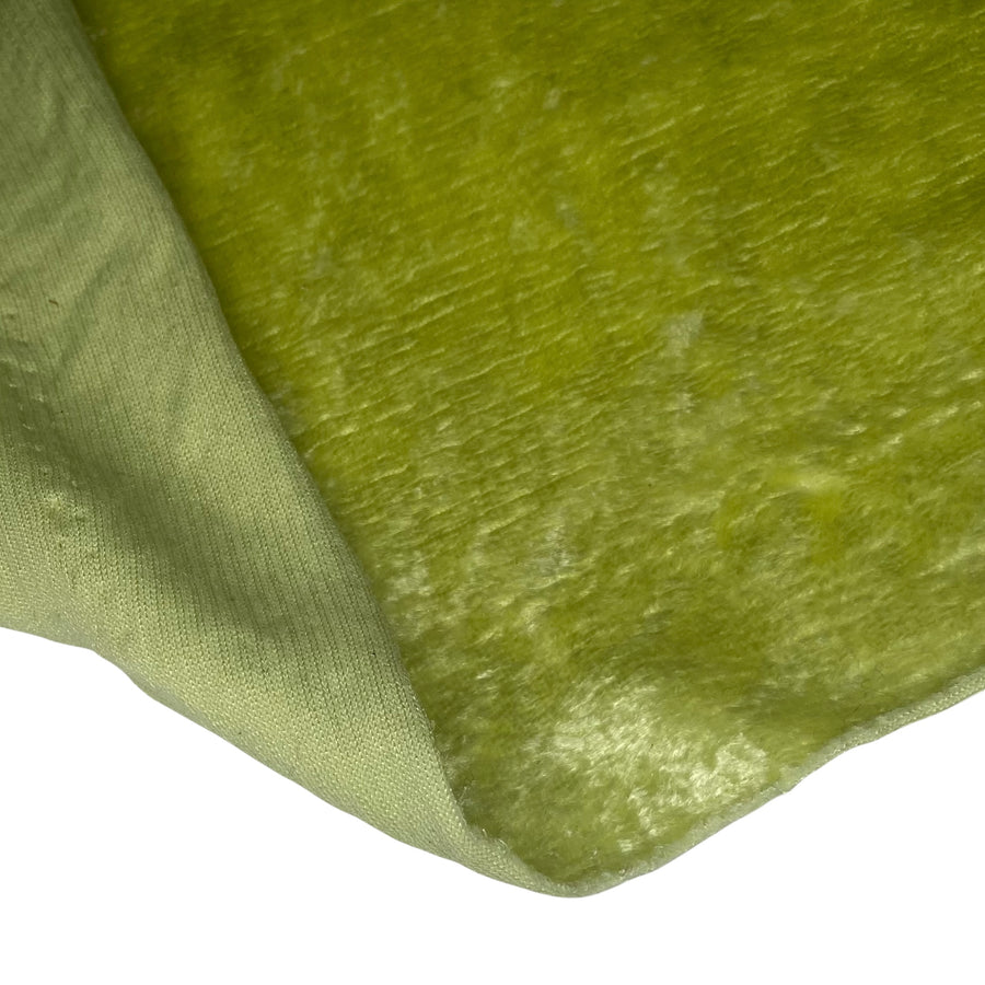 Crushed Stretch Velvet - Lime Green