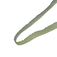 Picot Edge Decorative Elastic - Soft Back - 10mm - By the Yard - Light Green