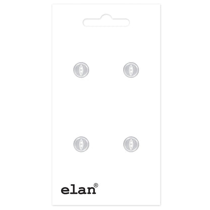 Plastic 2-Hole Button - 12mm / 20L - White - 4 count