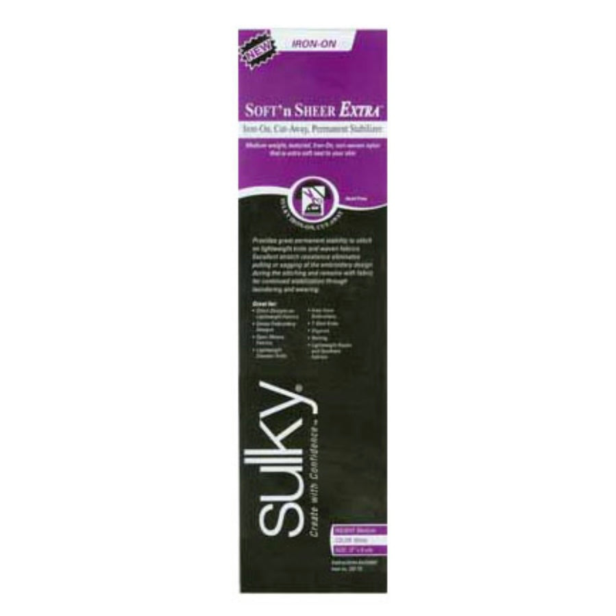 Iron-On Cut-Away Permanent Stabilizer- White - 12″ x 9yd
