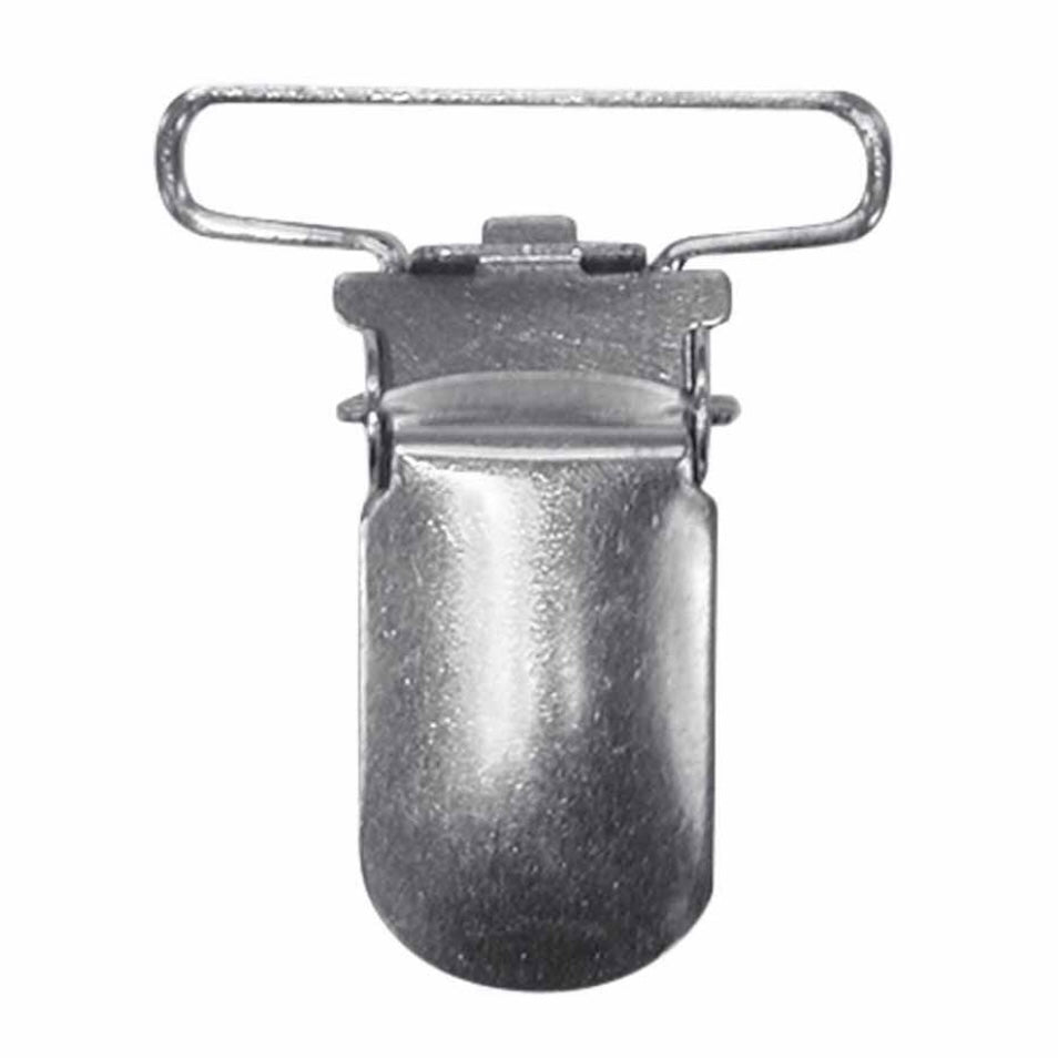 Suspender Clips - 25mm (1”) - Silver - 2pcs