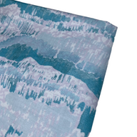 Printed Cotton Sateen - White/Blue