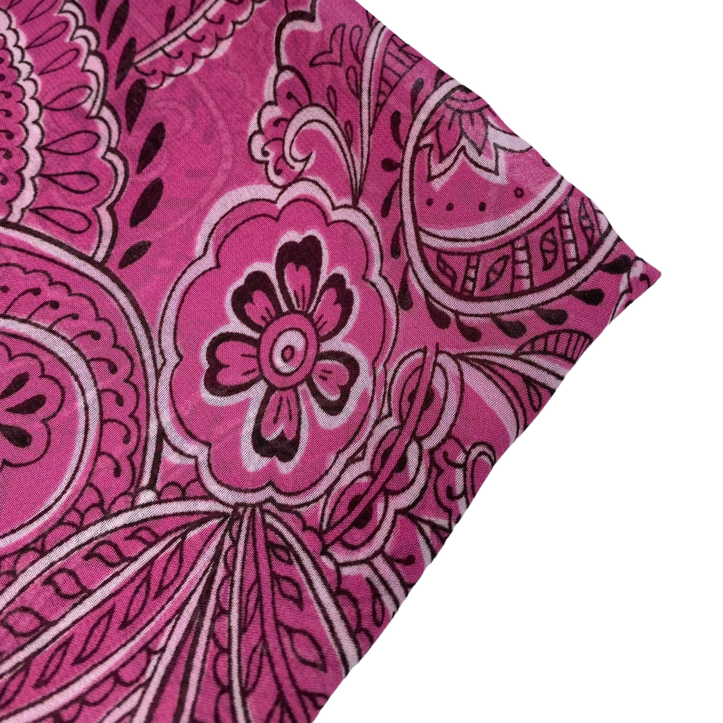 Paisley Polyester Chiffon - 60” - Pink