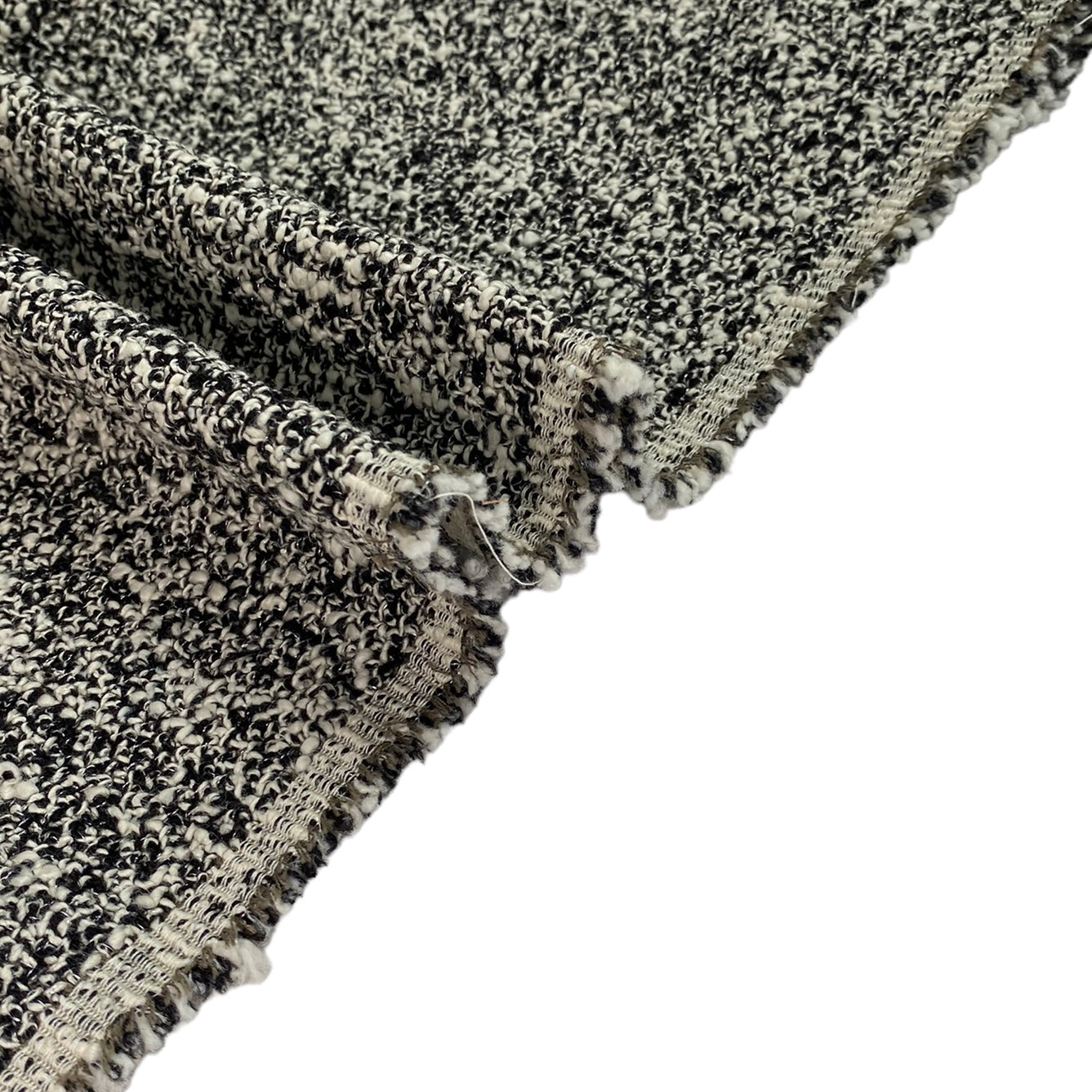 Cotton Upholstery - Designer Remnant - Black/Ivory