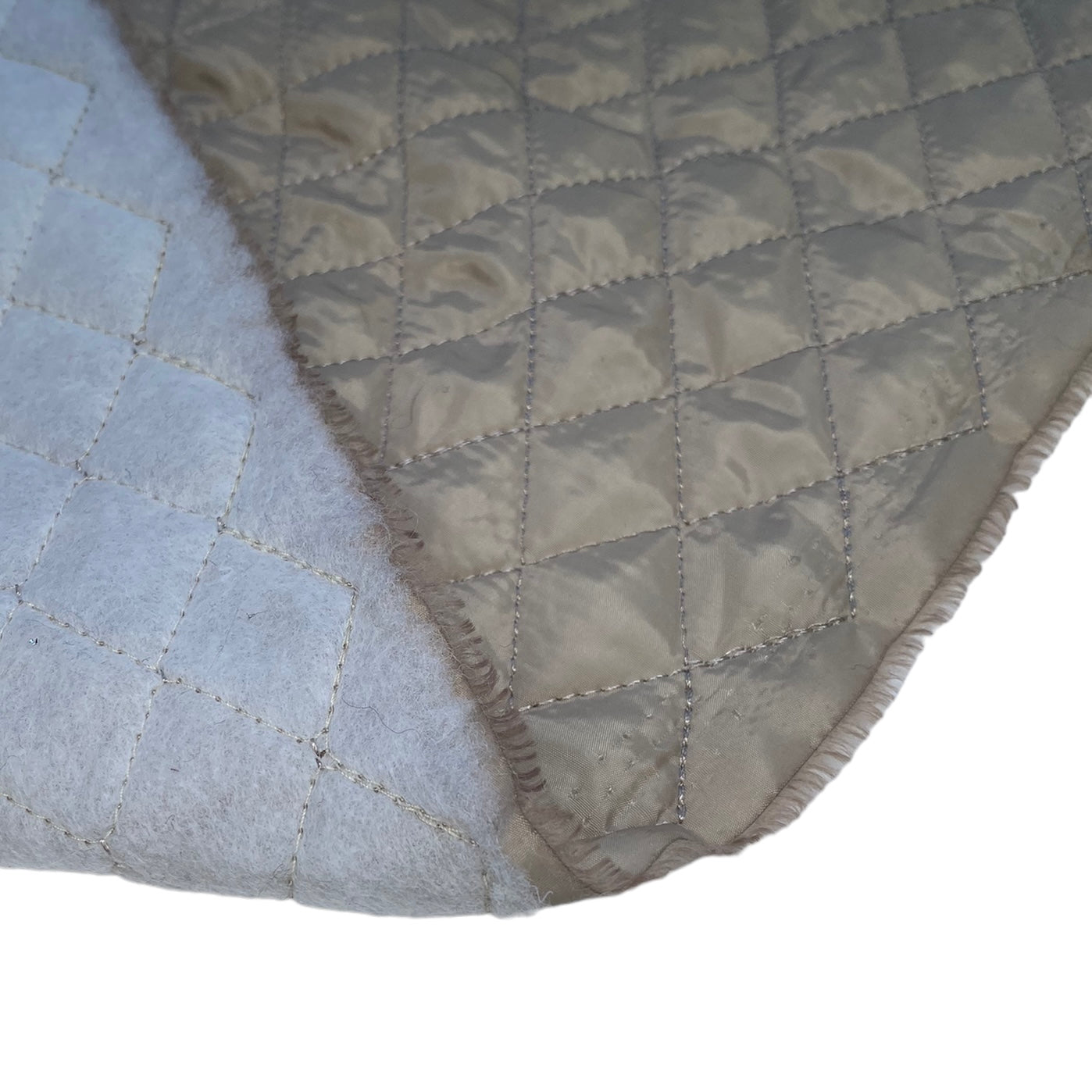 Quilted Nylon - Diamonds - Beige