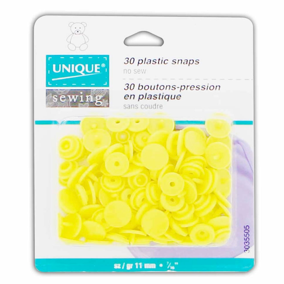Plastic Snap Fasteners - Size 2 - 11mm (3/8″) - 30 sets - Baby Pink