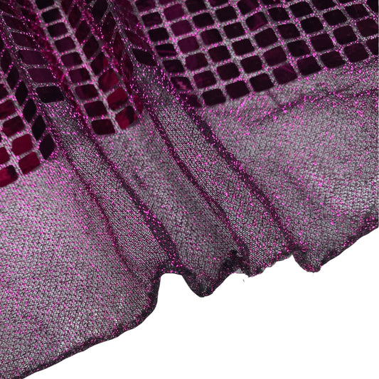 Faux Sequin Shiny Confetti Square Knit - 46” - Pink