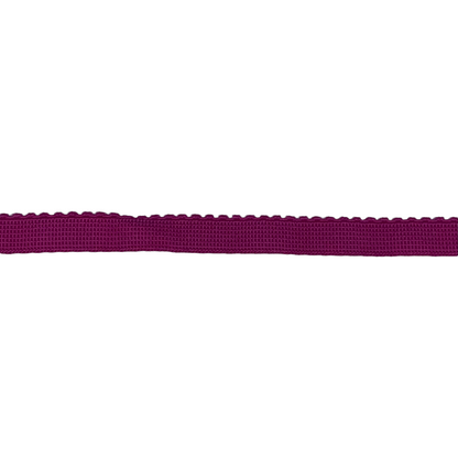Picot Edge Decorative Elastic - Soft Back - 10mm - By the Yard - Magenta